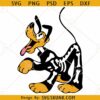 Disney pluto skeleton SVG, Halloween Pluto Dog Clipart SVG, Disney SVG