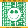 Feeling Lucky smiley SVG, St Patrick’s Day Smiley Face SVG, Shamrock SVG