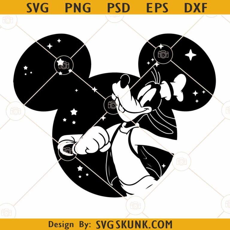 Goofy Mickey ears SVG, Goofy Disneyland Ears Svg, Goofy Svg Family