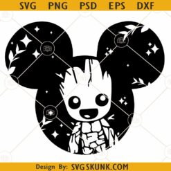 Groot Mickey ears SVG, The Incredibles Disneyland SVG, Baby Groot Mouse Ears SVG