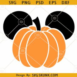 Mickey Pumpkin SVG, Mickey Mouse Ears Pumpkin SVG, Mickey Mouse Halloween Pumpkin SVG