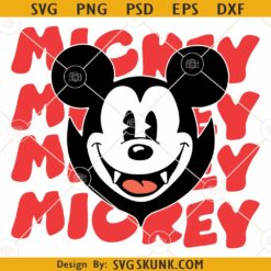 Mickey Vampire SVG, Disney Halloween SVG, mouse inspired Halloween SVG