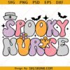 Retro spooky nurse SVG, Nurse Halloween SVG, Nurse Halloween Gifts SVG