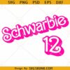 Schwarbie Barbie 12 SVG, Kyle Schwarber Barbie SVG, Barbie Font SVG