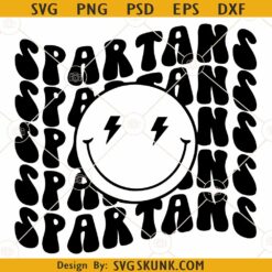 Spartans smiley face SVG, Michigan State Spartans SVG, Spartans Football Team SVG