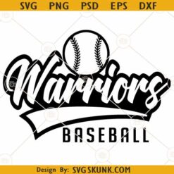 Warrior Baseball SVG, Baseball svg, Warrior Baseball Team SVG, Warriors Mascot svg