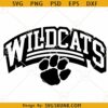 Wildcats Paw Print SVG, Los Angeles Wildcats SVG, Wildcats Football Team SVG