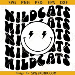 Wildcats smiley face SVG, Wildcats NFL Team SVG, Wildcats PNG, Los Angeles Wildcats SVG