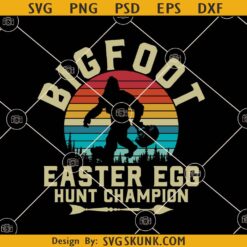 Bigfoot Easter egg hunt champion SVG, Bigfoot Egg Hunting SVG, Easter Sasquatch SVG