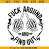 FAAFO skeleton middle finger SVG, Fuck around and Find out SVG