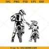 Father and son motocross SVG