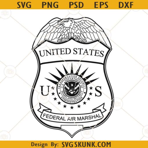 Federal Air Marshal Badge SVG, homeland security svg, law enforcement svg