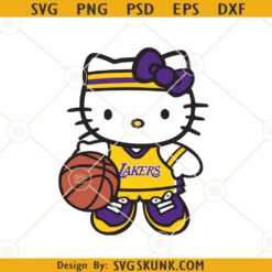 Hello Kitty LA Lakers SVG, Lakers basketball svg, Los Angeles Lakers SVG