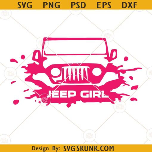 Jeep girl mud splash SVG, Jeep girl svg, offroad svg, Jeep lover svg