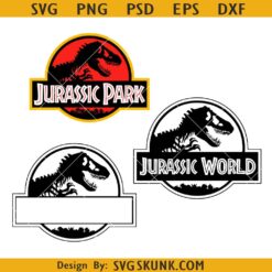 Jurassic World logo SVG, Jurassic park SVG, Jurassic name frame SVG