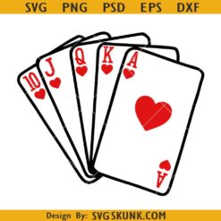 Playing cards SVG, poker cards svg, casino game cards svg