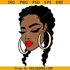Black Woman with Braids SVG, black woman svg, African American SVG