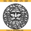 Celtic Greenman SVG, celtic god svg, green man svg, pagan svg