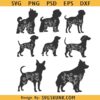 Floral Dog breeds bundle SVG, floral dog svg bundle, dog breeds svg, dog shirt svg