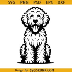 Goldendoodle Dog Sitting SVG, Goldendoodle dog svg, doodle mom svg, doodle dog breed svg