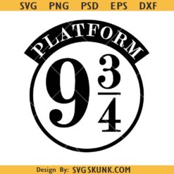 Harry Potter train Platform svg, Hogwarts Express SVG, Potter platform 9 svg, Harry Potter SVG