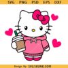 Hello Kitty Starbucks coffee cup SVG, Starbucks kitty svg, Hello coffee SVG