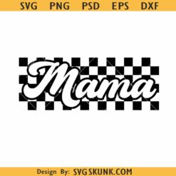 Mama Checkered SVG, Mama retro Checkered SVG, mama checkered pattern svg