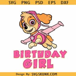 Paw Patrol Skye Birthday Girl SVG, Skye Paw Patrol svg, Paw Patrol birthday svg