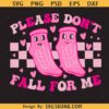 Please Don't Fall for Me nurse svg, non slip socks nurse svg, Nurse Valentine svg