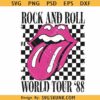 Rock and Roll world tour 88 svg, Rock world tour svg
