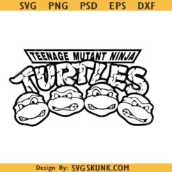 Teenage Mutant Ninja Turtles Svg, TMNT Ninja Turtles Svg, Turtle faces svg