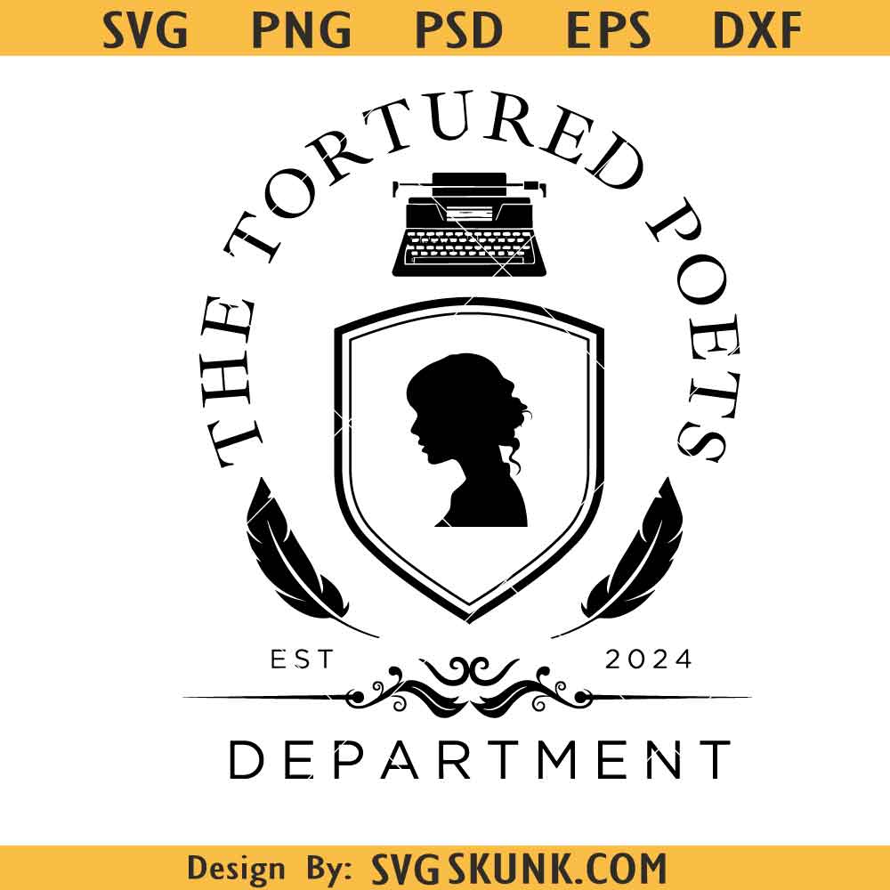 The Tortured Poets Department crest SVG, Taylor Swift Album svg