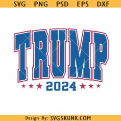 Trump 2024 varsity font SVG, trump shirt svg, Trump for president svg
