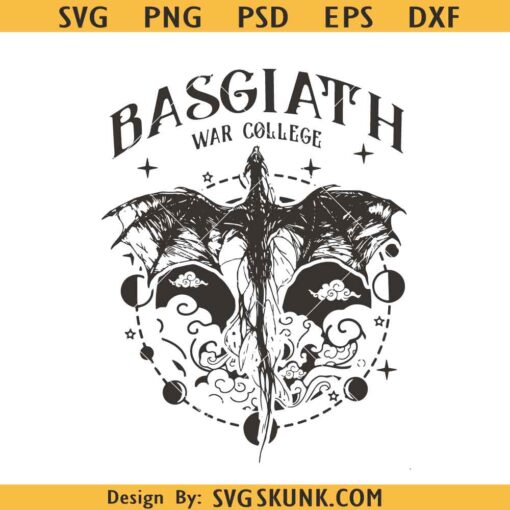 Basgiath War College svg, Fire Dragon SVG, Fourth Wing Basgiath War College Dragon Riders SVG