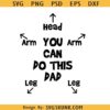 Dad instructions baby onesie SVG, You Can Do This Dad Svg, Body Suit Directions for New Father Svg