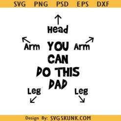 Dad instructions baby onesie SVG, You Can Do This Dad Svg, Body Suit Directions for New Father Svg