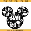 Galaxy Wars Collage Mouse svg, Star Wars Mickey head svg, Mickey Star Wars svg