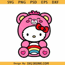 Hello Kitty Care bear SVG, Kitty care Bear SVG, care bear svg