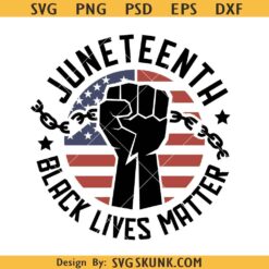 Juneteenth Black Lives Matter svg, Black Lives Matter fist svg, Juneteenth fist svg