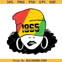 Juneteenth girl lip bite SVG, afro lip bite svg, Juneteenth girl svg