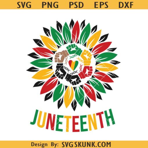 Juneteenth sunflower SVG, Juneteenth svg files for cricut, black history month svg