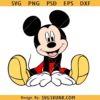 Mickey Mouse sitting SVG, Disney Character SVG, Mickey Disneyland SVG