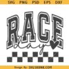 Race Day checkered Svg, Checkered Race Day Svg, Retro Racing Mom Svg