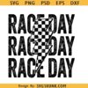 Race day checkered distressed SVG, race day svg, lightning bolt race day svg