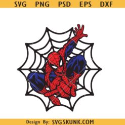 Spiderman on web SVG, Marvel Spiderman svg, Spiderman web svg, Spiderman svg file