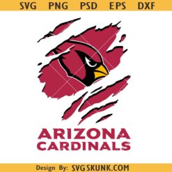 Arizona Cardinals ripped logo SVG, Cardinals Ripped Claw SVG, NFL Cardinals svg