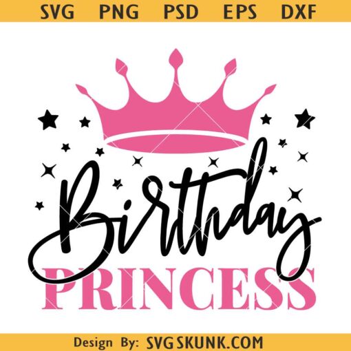 Birthday Princess crown SVG, Princess Tiara svg, Birthday Queen svg, Birthday girl svg