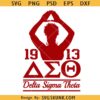 Delta Sigma Theta woman svg, sorority Black woman SVG, Delta sigma theta 1913 SVG