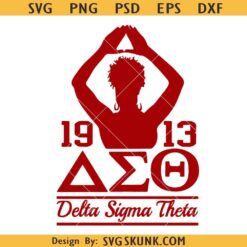 Delta Sigma Theta woman svg, sorority Black woman SVG, Delta sigma theta 1913 SVG