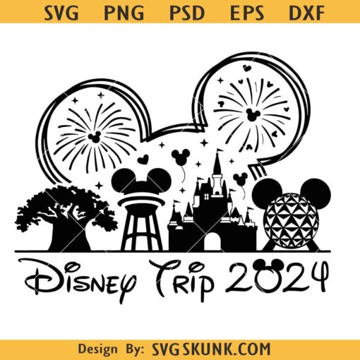 Disney Family Trip 2024 svg, 2024 Family Vacation SVG, Magical World ...